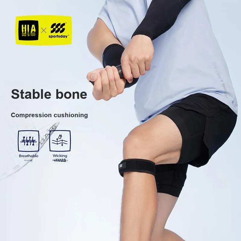 HLA Running Badminton Jump Rope Basketball Trend Patella Bands Black Polyamide Unisex-5