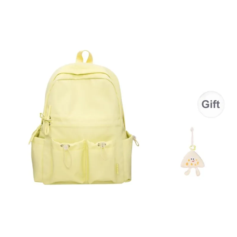 KAMLUI Nylon Backpack Regular Unisex Black/White/Pink/Yellow/Blue-17