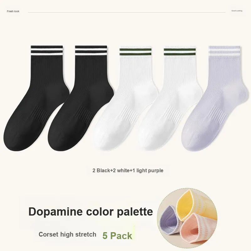 7 SEVFUN Mid Calf Socks Women's Combo Set-9