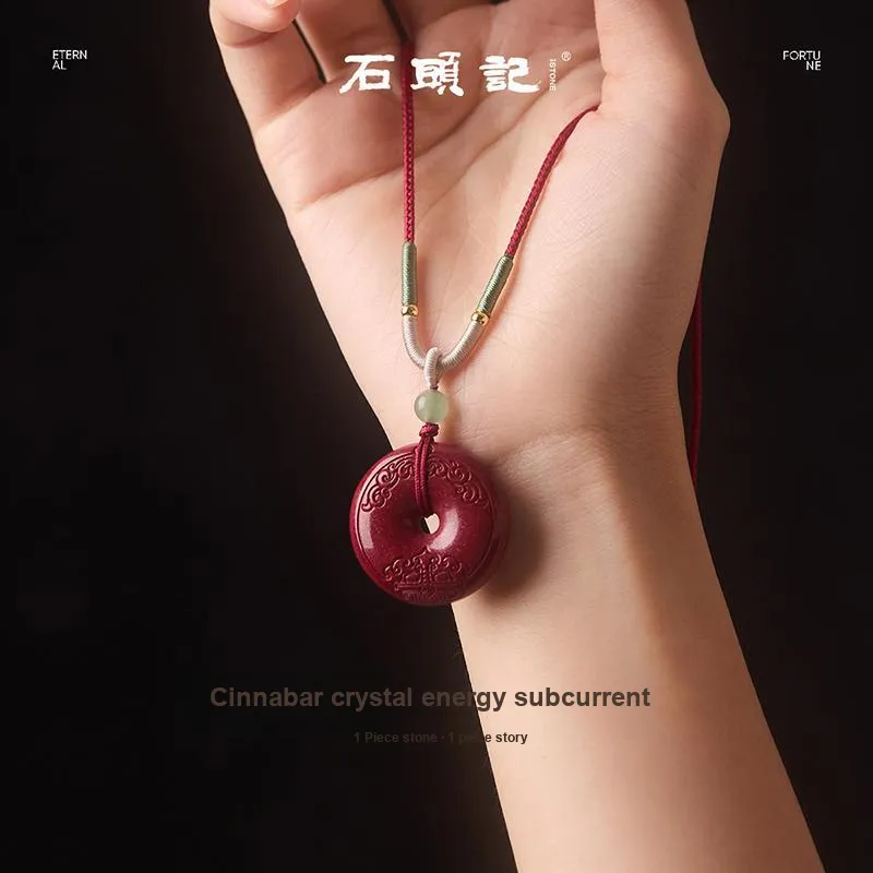 Stone Notes Reconstructed Cinnabar Necklaces Unisex-2