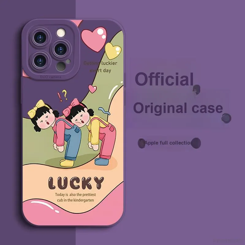Mivana Silicone Material Curvy Girl Phone Cases Available For Apple 15 Girlish Cartoon-6