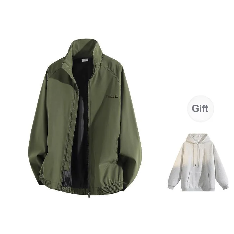 YOSICIL Jackets Coats Unisex Army Green-10