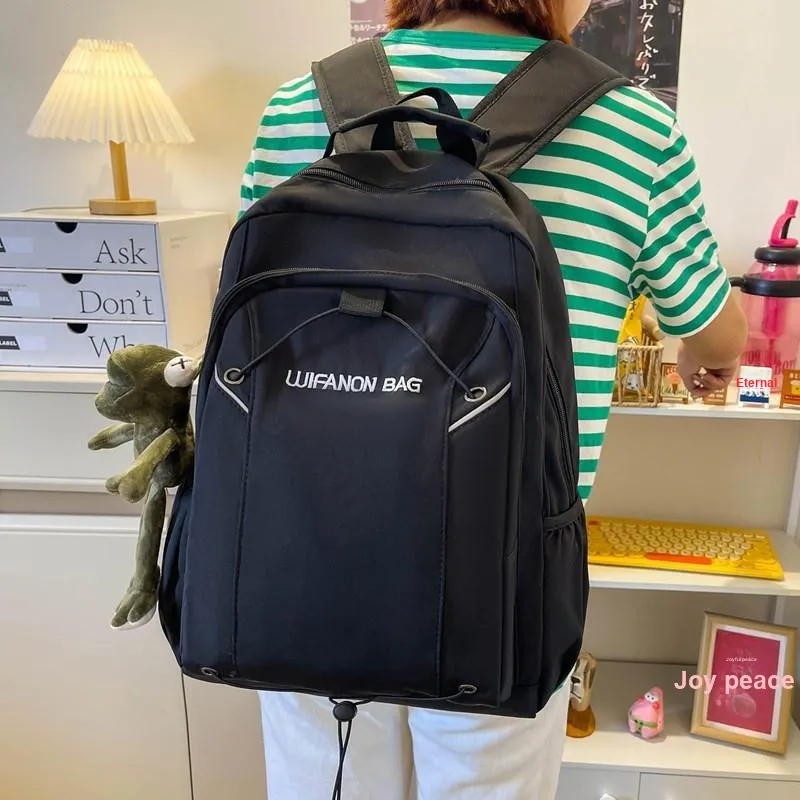 BRABOSTON Nylon Backpack Regular Unisex Blue/Khaki/Black/White-15