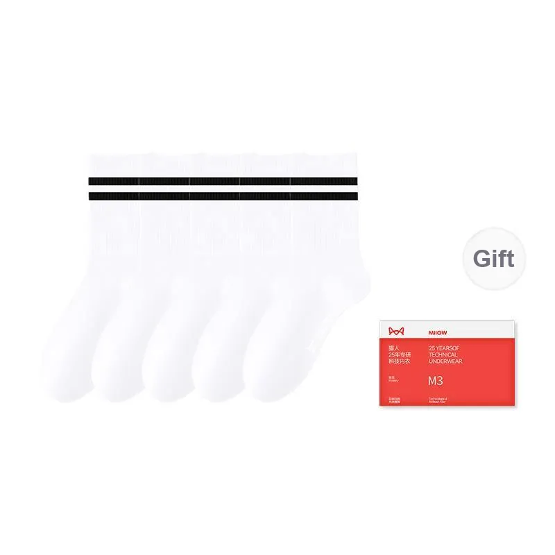 MIIOW Trend Party Series Mid Calf Socks Women's Shopping Bag 5 Pack-7
