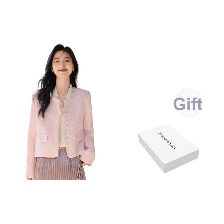 VICTORIA VERA Cropped Jacket Women's Pink