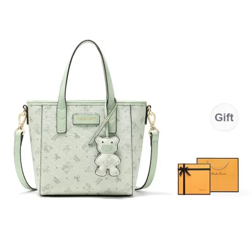 MashaLanti PVC Tote Handbag, Crossbody Bag Regular Women's Light Green/Apricot