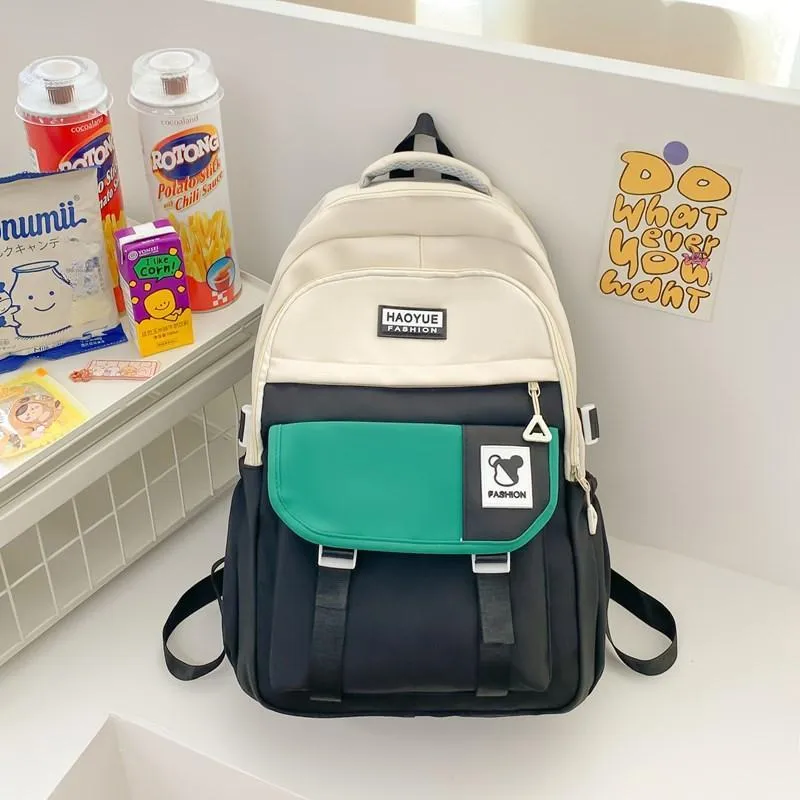 Alcohol Dragon Nylon Fabric Backpack Unisex Multicolor-19