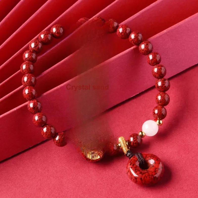 Lingfei Cinnabar Jade Bracelets Unisex-1