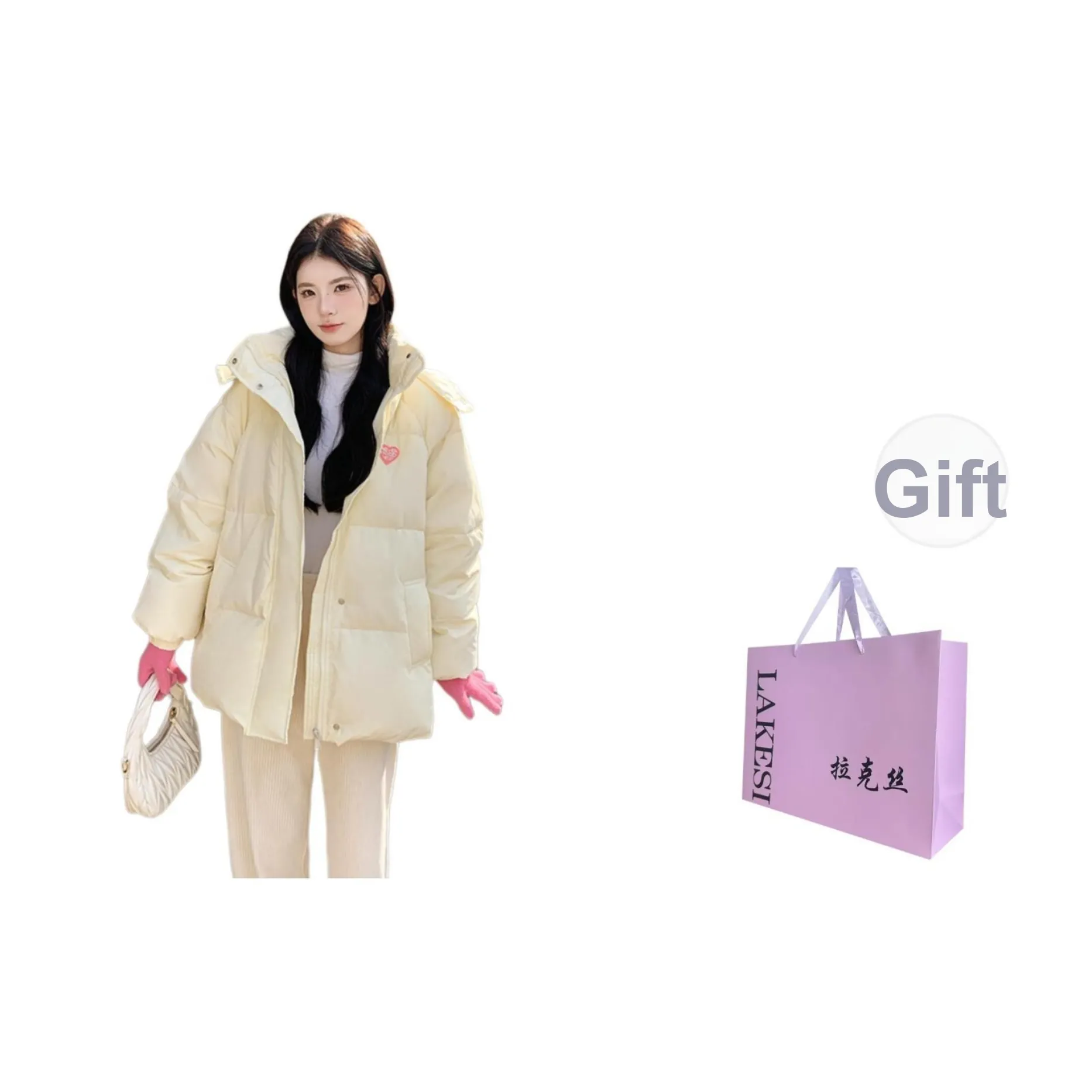 LAKESI Желтый Сумка для покупок Включено Женские Пуховики