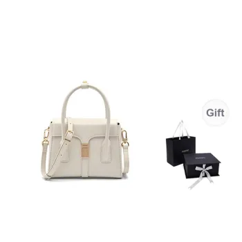 PEDRO Studio Series Cow Leather Handbag Small Size Women's Black/White