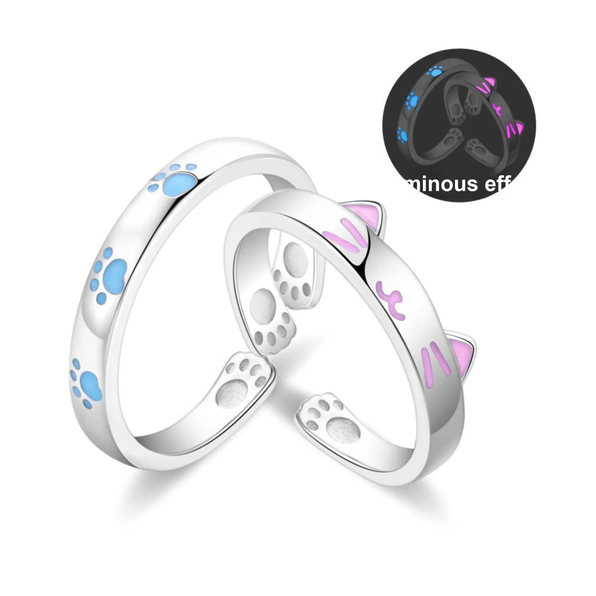 Lao Feng Xiang S925 Silver Jewelry Couple Ring 1 Pair Unisex Boyfriend Girlfriend