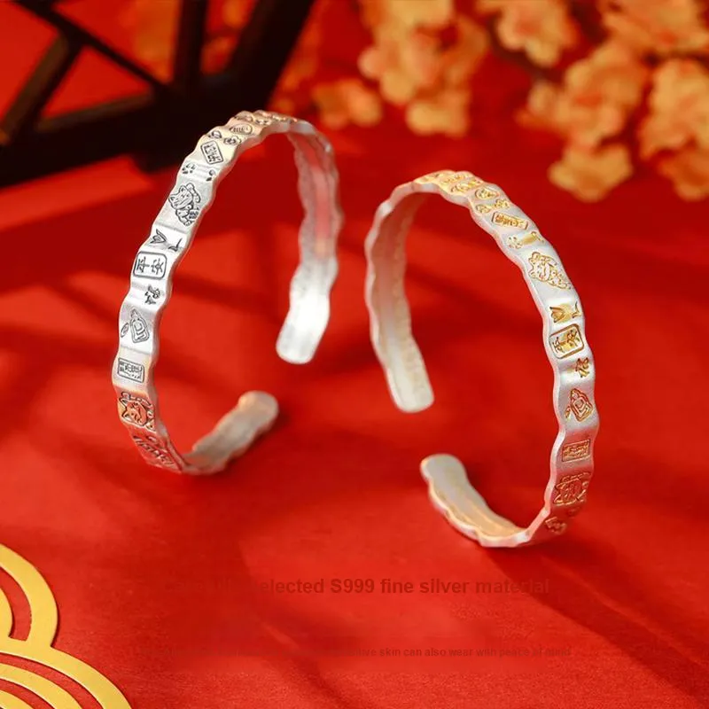 MISS TOOYA S999 Fine Silver Bangles Women's-2