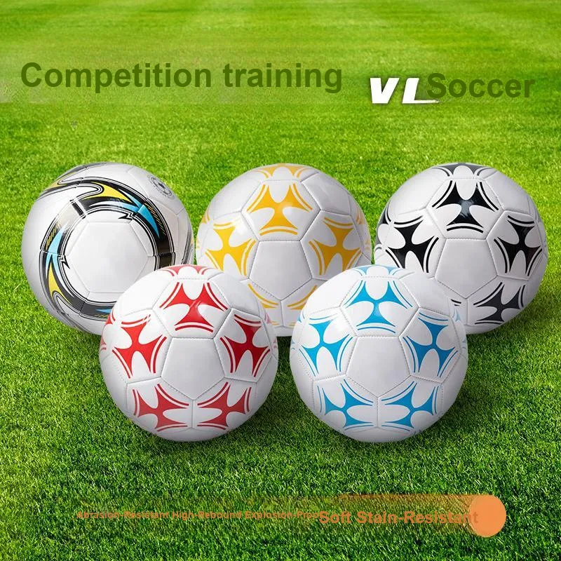 UMA Size 5 Soccer PVC Machine Stitched Soccer Ball Yellow-3