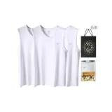 V-Neck 2 Pack (White+White) 2 Pcs, Easy to Wash!