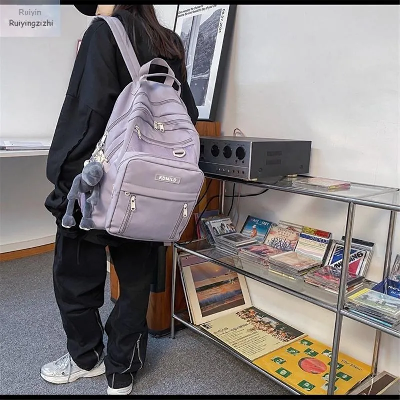 BALANG Nylon Backpack Regular Unisex White/Red/Purple/Black/Khaki-20
