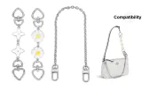 Silver[White Four-Leaf Clover+Daisy Extender Chain]+Decorative Chain 40cm
