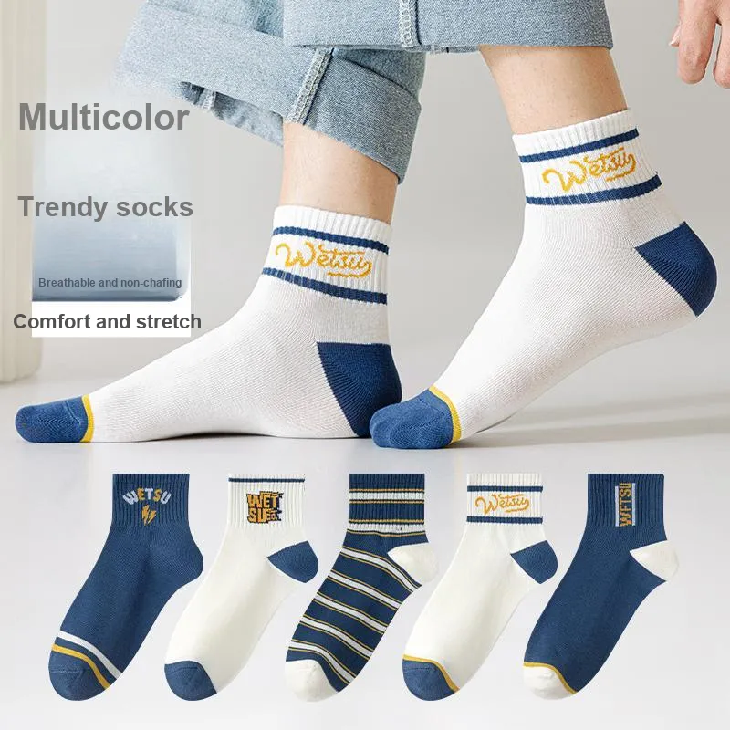 Cotton Gene Ankle Socks Men's 5 Pack-1