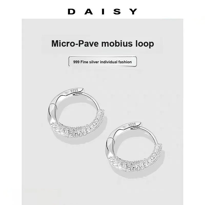 Daisy Dream 999 Fine Silver Earrings Women's-4