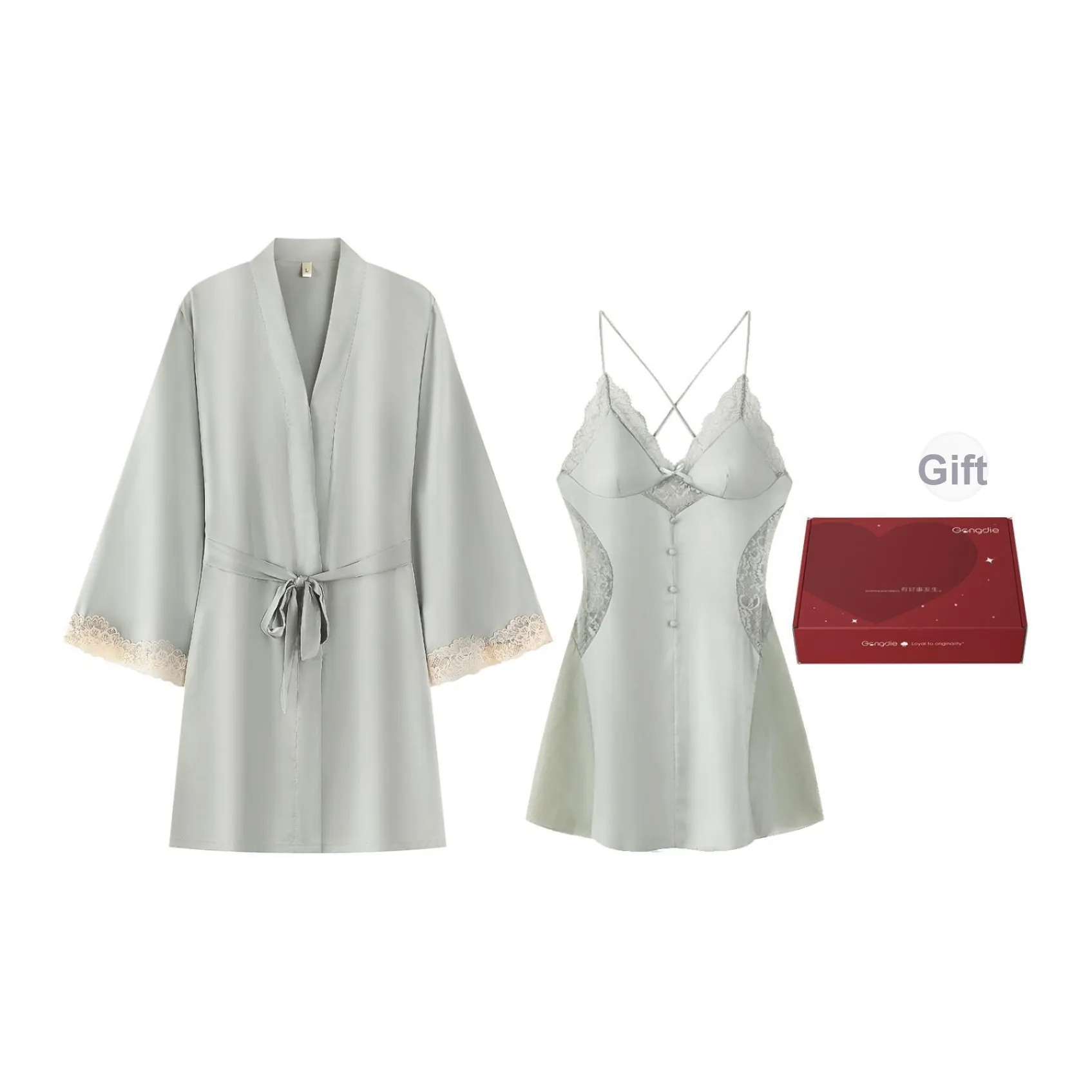 Gongdie Пижамный комплект для женщин набор в подарочной коробке