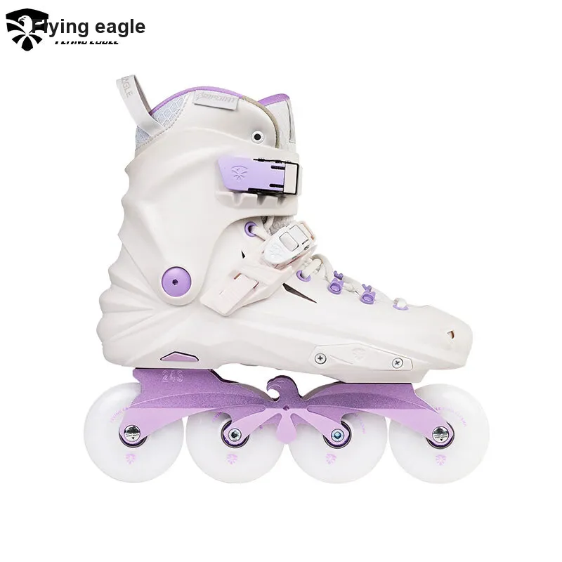 FLYING EAGLE Inline Skates Aluminum Alloy PP PU Unisex White Purple-4