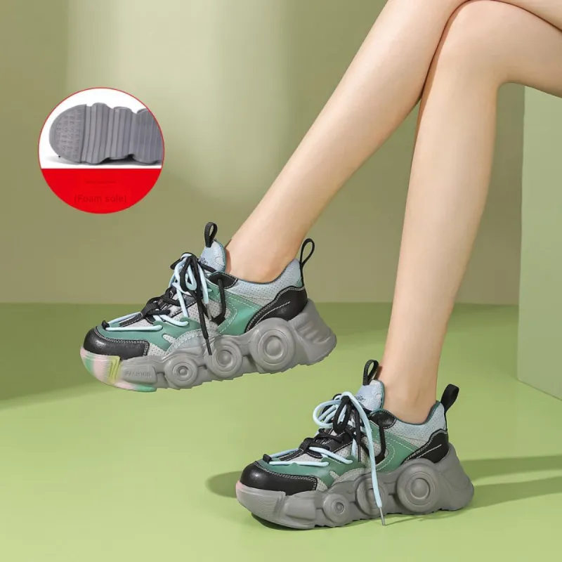 PIERCE GENTRY Low-Top Chunky Sneakers Women's-11