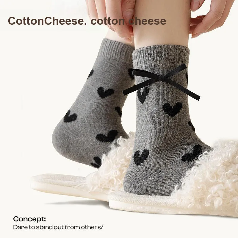 COTTON CHEESE Mid Calf Socks Women's 5 Pack-4