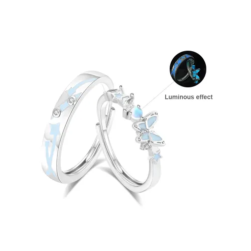 KINGEE Couple Rings Adjustable Opening Unique Design Rings Unisex