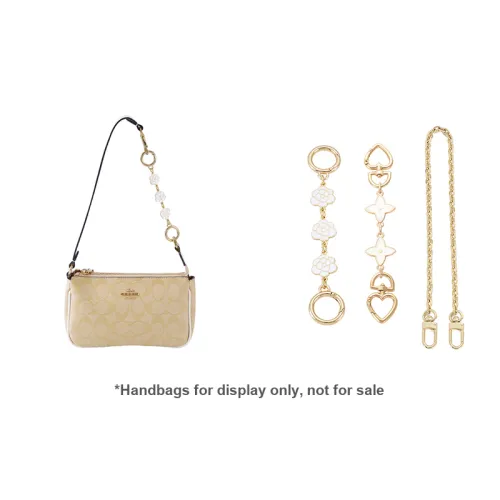 Lan Bao Fan Bag Accessories Gold-Tone Extender Chain Camellia+Four-Leaf Clover+Decorative Chain