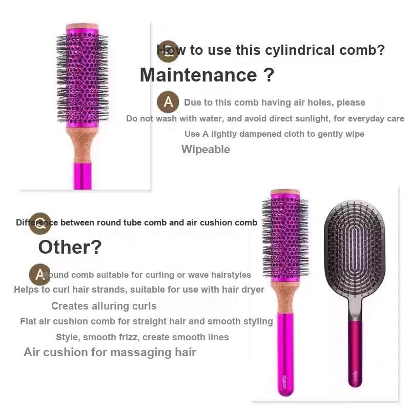 Dyson Cylinder Comb Anti Static Easy to Comb Hair Accessory-2