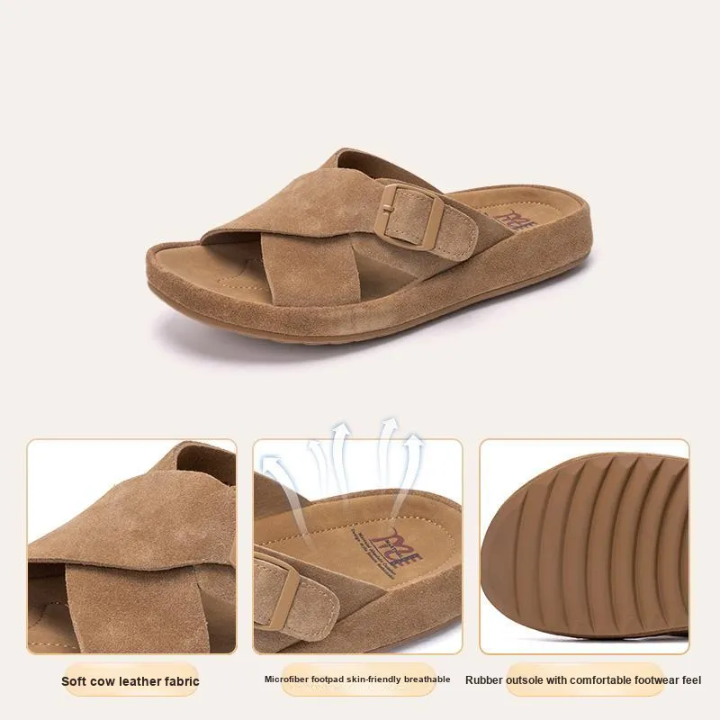 Martniel Rubber Sole Slip Resistant Slide Slippers Women's Earth Yellow-6