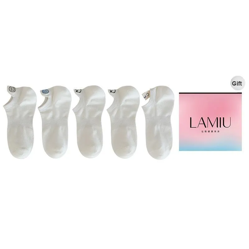 Lan Miao No Show Socks Unisex Shopping Bag 5 Pack-12