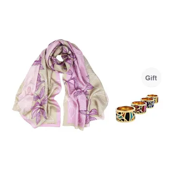 MARJAKURKI Silk Long Scarf Women's