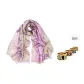 Beige Pink Silk Scarf with Box (Random 1 Pc)