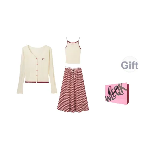 WLEQK Женские Комплекты с Юбкой