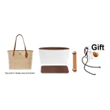 Brown Liner+Bottom Pad+Shoulder Pads[Three-Piece Set]Includes Pendant-City33 Milk Tea