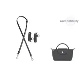 Graphite Gray Same Color Oil Edge Crossbody Shoulder Strap+[No Perforated]Set