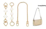 Gold[White Four-Leaf Clover+Camellia Extender Chain]+Decorative Chain 40cm