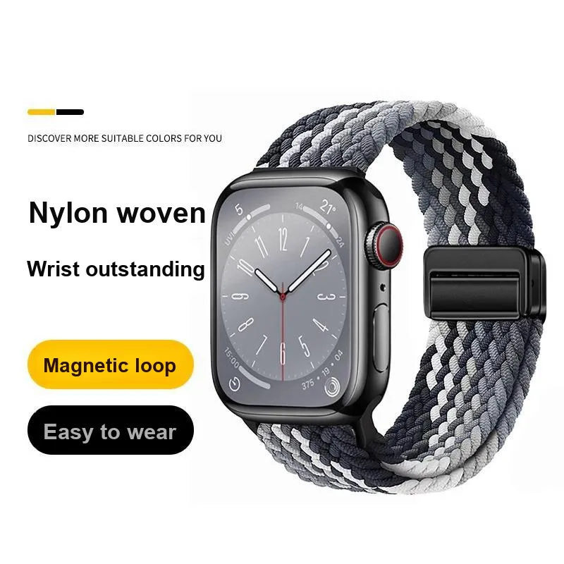 First Guard Compatibility Apple IWatch Series 10/S9/S8/S7/SE Strap Apple Compatibility Watch Band 225mm Nylon Material-1