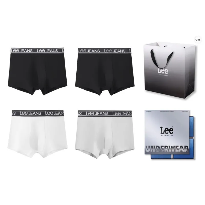 Lee Underpants Men's 4 Pack Box+Shopping Bag-24