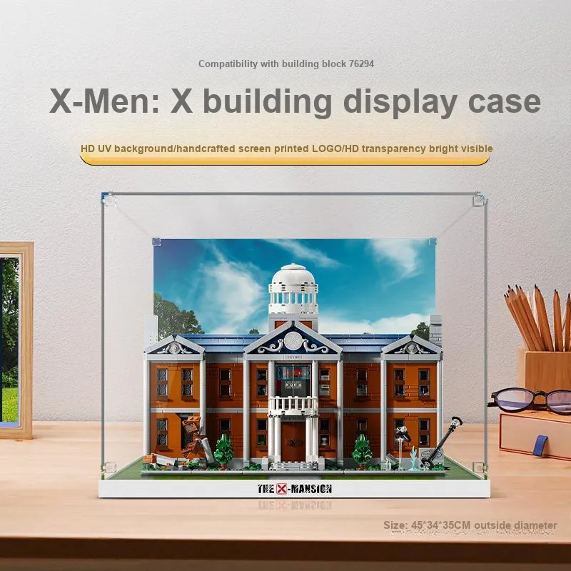 LIGHT YOUR BRICKS Compatibility Building Block 76294 Superhero X Men  X Mansion Storage Box Model Accessories-3