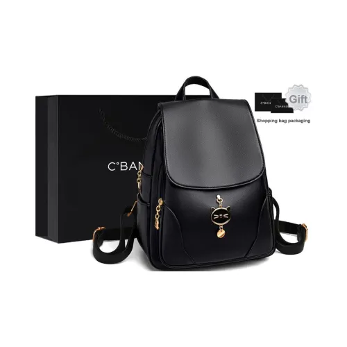 C°BANNER Рюкзак из коровьей кожи с синтетической кожей стандартный женский черный