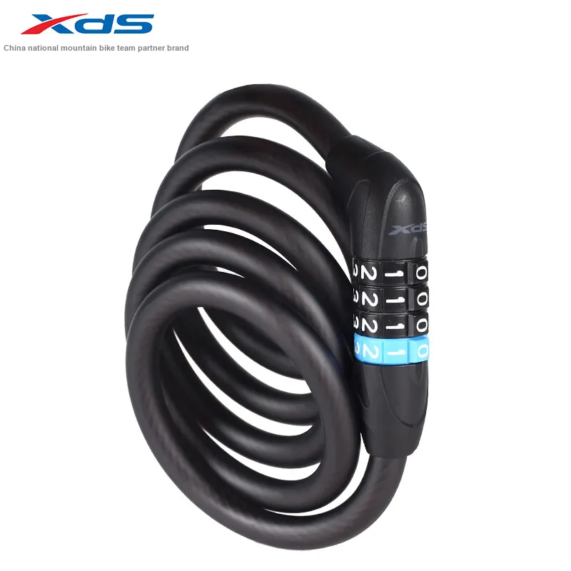 XDS Cycling Gear Coded Lock Outdoor Cable PVC Shell Black-2