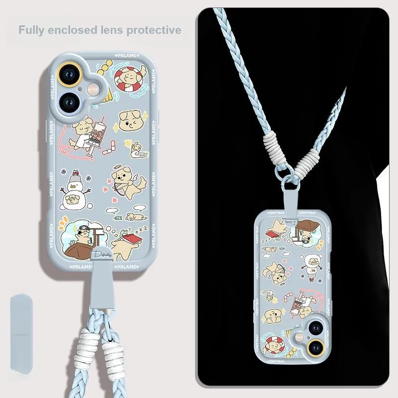 Sen Dog Silicone Material Crossbody Handheld Original Phone Cases Compatible With Apple 16 Pro Max/Pro/Plus/15/14/13-21