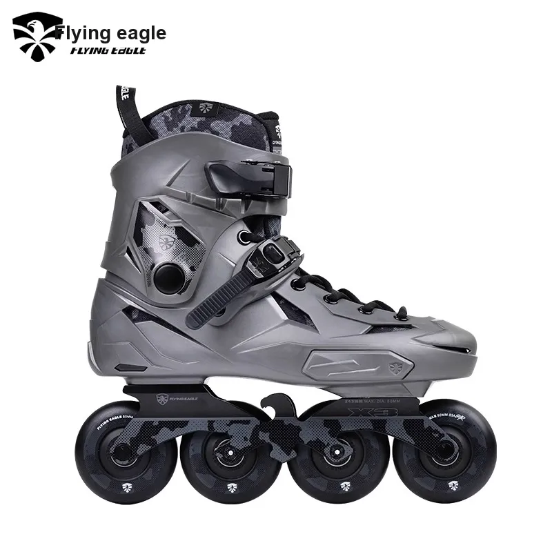 FLYING EAGLE Inline Skates Aluminum Alloy Outdoor Unisex Camouflage Gray-6