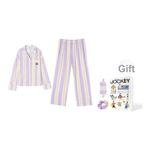 JOCKEY x BERRY AKTUGLU Пижамный комплект женский Gift Box Set Фиолетовый Полосы