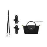 Forest Green Silver-Tone Buckle (Longchamp Perforated Abrasion-Resistant Buckle+Shoulder Strap)