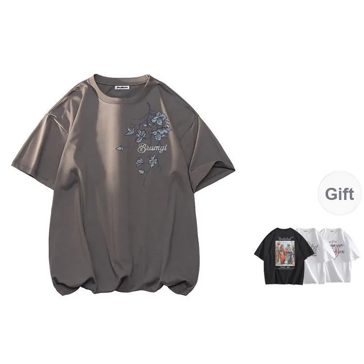 BRUMAIRE T Shirt Unisex Apricot Comes With Random Print Short Sleeved Top-8