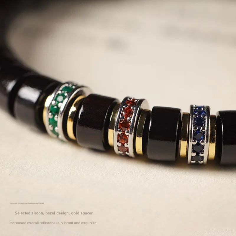 ZHOUDIWANG Ebony Bracelets Unisex-1