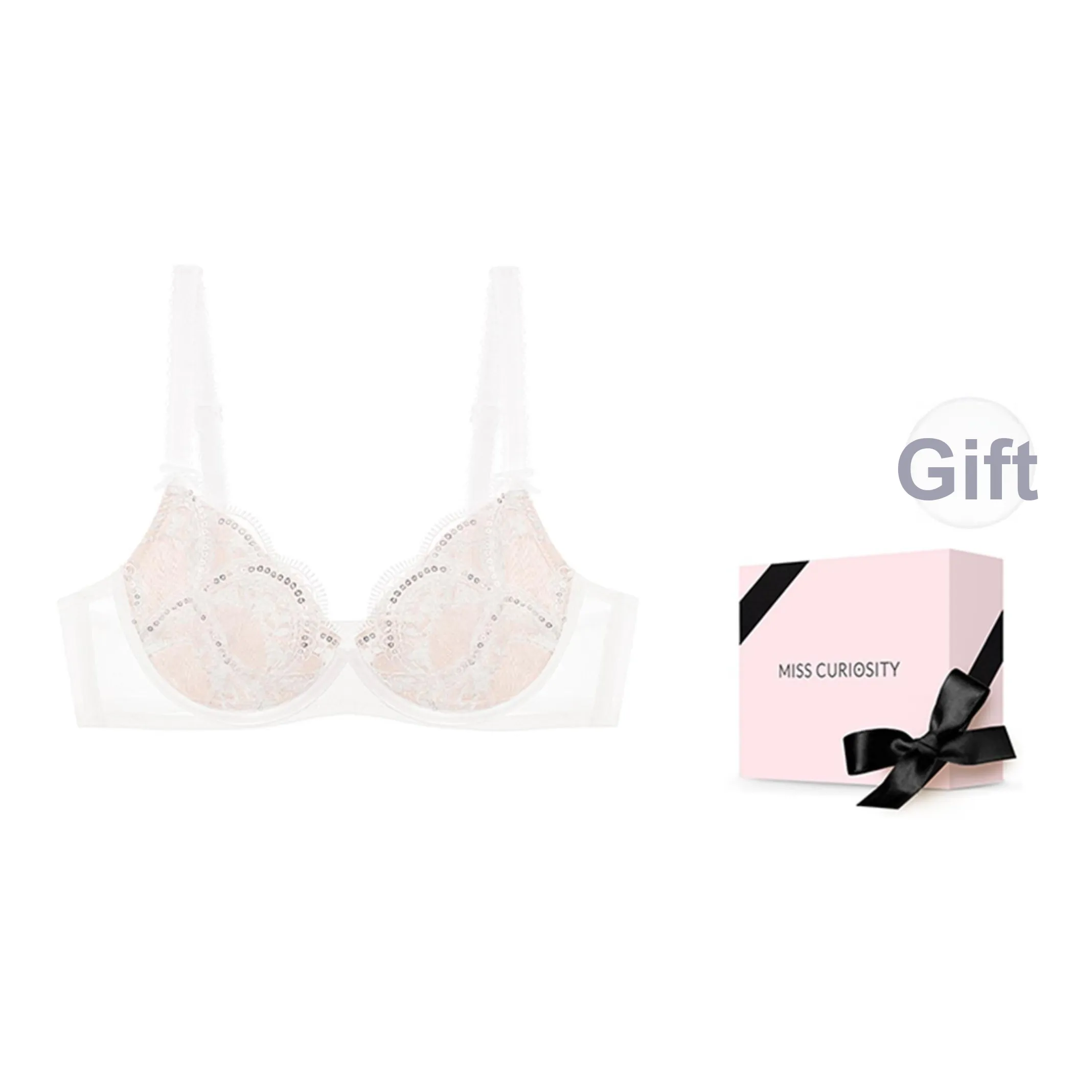 MISS CURIOSITY Глазурь Белый Женский Бюстгальтер