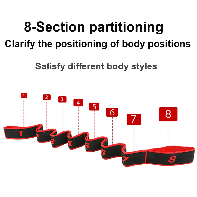 Ledomoda Resistance Band Exercise Band Knitted Polyester Cotton Blend Latex Thread Unisex-15